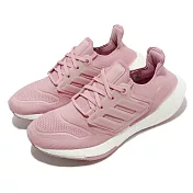 adidas 慢跑鞋 Ultraboost 22 W 女鞋 粉紅 白 緩震 針織 馬拉松 運動鞋 愛迪達 GX5592 23cm PURPLE