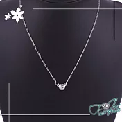 【伊飾童話】清新單鑽＊韓版鎖骨項鍊  銀