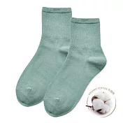 【ONEDER旺達】ONEDER 訂製款 有機棉長襪 中長襪 女襪22-26CM AN-A401 果綠-7