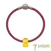 【Just Gold 鎮金店】小熊HelloKitty純金串珠(好友小熊)