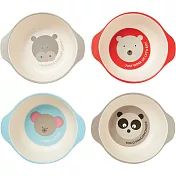 《FOXRUN》竹纖維兒童碗4件(動物) | 餐碗 飯碗 盤子 餐盤