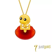 【Just Gold 鎮金店】滿福如意十二生肖系列純金吊墜-蛇(不含鍊)