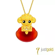 【Just Gold 鎮金店】滿福如意十二生肖系列純金吊墜-羊(不含鍊)