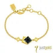 【Just Gold 鎮金店】幾何魅力系列 純金手鍊