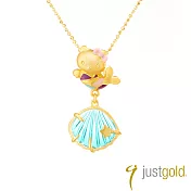 【Just Gold 鎮金店】HelloKitty美人魚+貝殼純金吊墜(不含鍊)