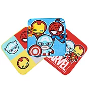 【ONEDER旺達棉品】漫威小方巾 蜘蛛人 鋼鐵人 美國隊長三入純棉小方巾 ML-DI004