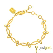 【Just Gold 鎮金店】真金情依系列 純金手鍊