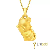 【Just Gold 鎮金店】十二生肖淘喜系列黃金吊墜-虎(不含鍊)