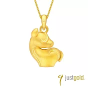 【Just Gold 鎮金店】十二生肖淘喜系列黃金吊墜-馬(不含鍊)