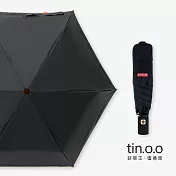 【好傘王】自動傘系 Mini超輕量 質感黑金把手 不透光黑膠蛋捲傘 黑色 黑色