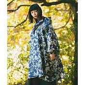 日本KIU 163256 觀葉植物園 標準成人空氣感有袖斗篷雨衣 騎車露營必備 附收納袋(男女適用) 觀葉植物園