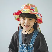 日本Wpc. W054 克拉拉花朵L 兒童超輕量抗UV防曬+防雨透氣帽 護頸可收(WKHL) 克拉拉花朵