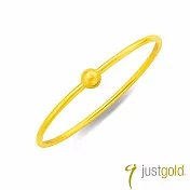 【Just Gold 鎮金店】雋藏古法黃金系列 純金圓珠手鐲 18 黃金