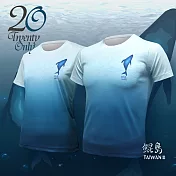 【Twenty Only】|鯤島LOGO-短袖T恤-大人-男女同款- XS 淡海藍