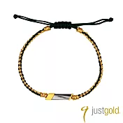 【Just Gold 鎮金店】Joy爵黑瑪瑙 純金手繩