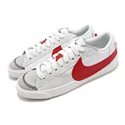 Nike 休閒鞋 Blazer Low 77 Jumbo 白 紅 男鞋 大勾勾 解構 板鞋 低筒 DQ8769-100