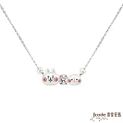 J’code真愛密碼金飾 卡娜赫拉的小動物-閃鑽P助和粉紅兔兔純銀項鍊