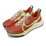 Nike 慢跑鞋 Wmns React Pegasus Trail 4 女鞋 橘紅 綠 路跑 支撐 運動鞋 DJ6159-801 23.5cm ORANGE/GREEN