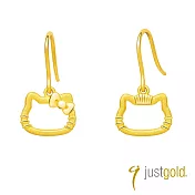 【Just Gold 鎮金店】Kitty&Daniel 愛的約定 黃金耳環
