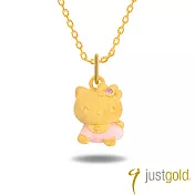 【Just Gold 鎮金店】Kitty粉紅風潮 PinkHolic 黃金墜子-粉紅Baby(不含鍊)