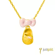 【Just Gold 鎮金店】Kitty粉紅風潮 PinkHolic 黃金墜子-粉紅小鞋(不含鍊)