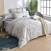英國Abelia《舞飛花漫》雙人天絲木漿四件式防蹣抗菌吸濕排汗兩用被床包組