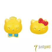 【Just Gold 鎮金店】Kitty & Daniel 浪漫約定 黃金耳環