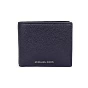 MICHAEL KORS 素面皮革短夾-深藍