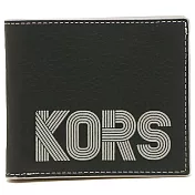 MICHAEL KORS 字母LOGO皮革短夾-黑色