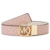 MICHAEL KORS 經典滿版PVC皮革皮帶-粉