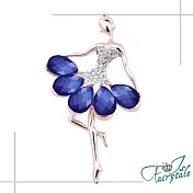 【伊飾童話】芭蕾天使＊藍水晶花瓣胸針