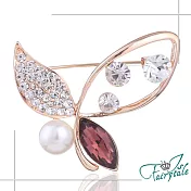 【伊飾童話】精靈蝴蝶＊紅水晶鑽別針胸針  金漾紅