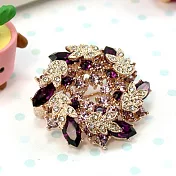 【伊飾晶漾】紫嫣迷離*花葉胸針