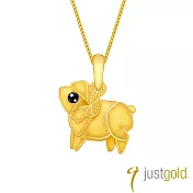 【Just Gold 鎮金店】祈願CUTIE十二生肖 純金吊墜-羊(不含鍊)