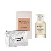 【ABERCROMBIE & FITCH】真我時光女性淡香精50ml(贈A&F銀光化妝包)