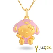【Just Gold 鎮金店】Hello Kitty百變Cutie十二生肖 黃金墜子-狗(不含鍊)