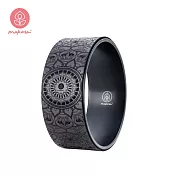 【Mukasa】PU瑜珈輪 - 黑/曼陀羅 - MUK-21503