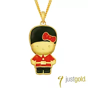 【Just Gold 鎮金店】皇家衛兵Kitty 黃金墜子(不含鍊)