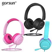 【Gorsun】A62 高品質兒童耳機 (附麥克風) 粉紅色