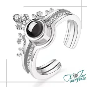 【伊飾童話】藏愛皇冠＊一百種語言開口二組戒  銀