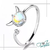 【伊飾童話】惡魔甜心＊月光石珠開口戒指