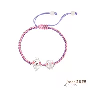 J’code真愛密碼銀飾 卡娜赫拉的小動物-P助和粉紅兔兔純銀編織手鍊