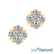 【Just Diamond】Shining Star系列 18K玫瑰金 鑽石耳環