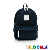 CILOCALA 亮彩尼龍防潑水後背包 (中大) 深藍