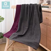 方格牌深色美容浴巾-70x135cm-灰黑色-1條入