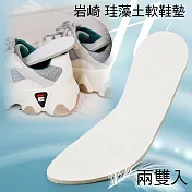 岩崎 珪藻土可穿式軟鞋墊(兩雙入)吸汗速乾 IW-002A (顏色隨機出貨)