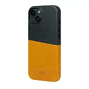 Alto Metro 插卡皮革手機殼 iPhone 14 - - 焦糖棕/渡鴉黑