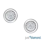 【Just Diamond】Dreamy系列 6分18K白金鑽石耳環(簡約)