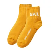 【ONEDER旺達】星期二分之一襪 長襪  OD-A306  黃