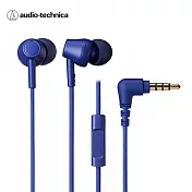 鐵三角 ATH-CK350xis 耳塞式耳機 智慧型手機用耳機麥克風組 藍色